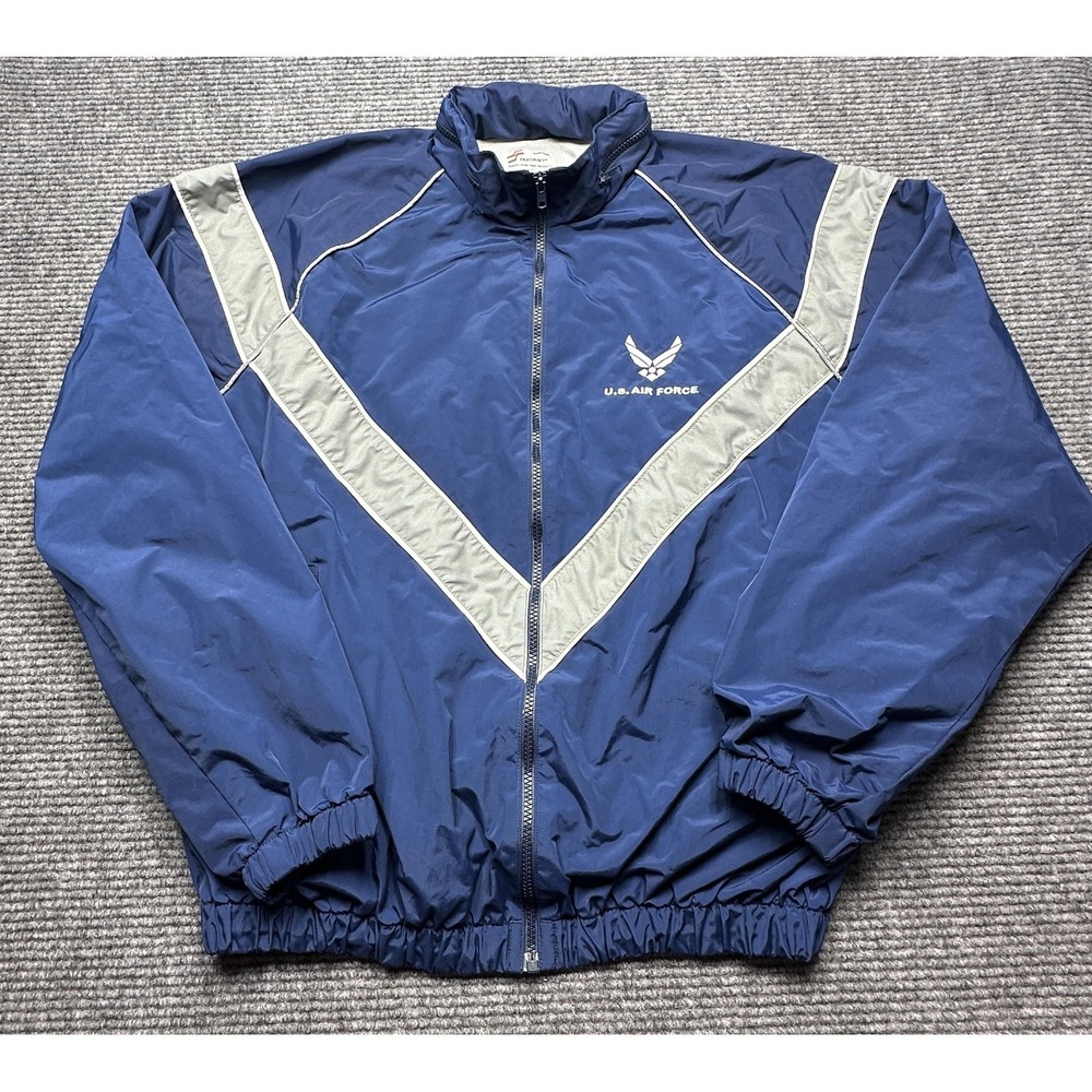 Skilcraft Jacket Mens XL Blue AF PTU Full Zip Running Windbreaker U.S. Air Force